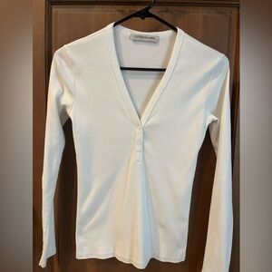 Outerknown White Long Sleeve Top